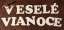 dreveny text vianoce