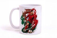 Futbalový hrnček s menom – Ronaldo v národnom drese