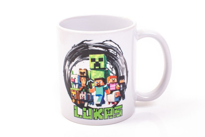 hrnček s menom Minecraft
