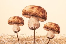 Huby 3ks - dekorácia na tortu