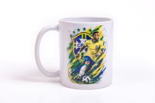 Futbalový hrnček s menom – Neymar v národnom drese
