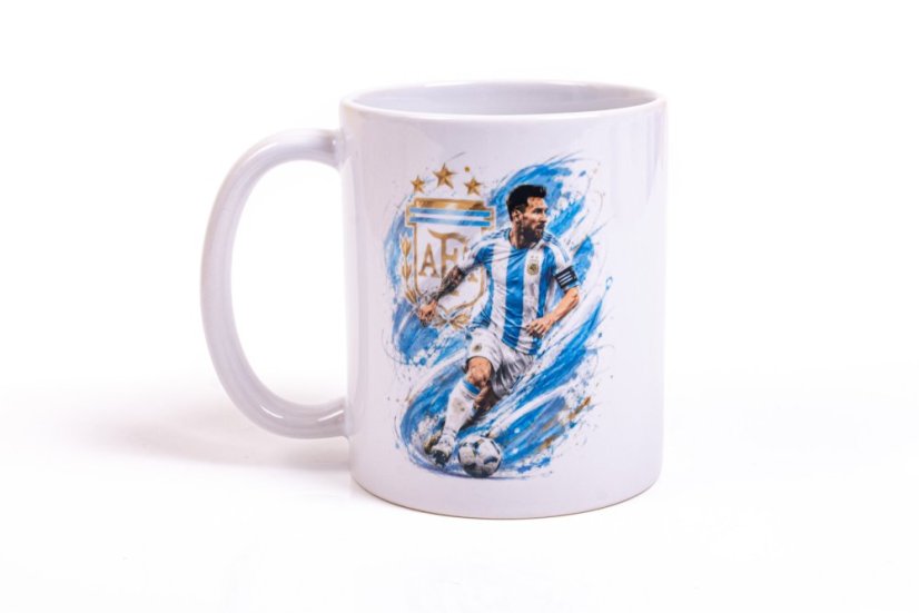 Futbalový hrnček s menom – Messi v národnom drese