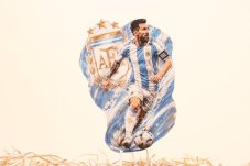 Futbalová dekorácia na tortu - Messi v národnom drese
