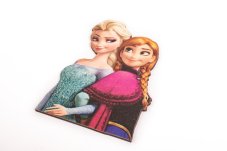 Frozen - Anna a Elza - drevená dekorácia na tortu