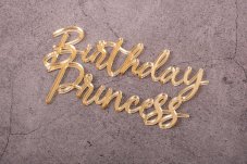 birthday princess na tortu zo zrkadlového akrylu