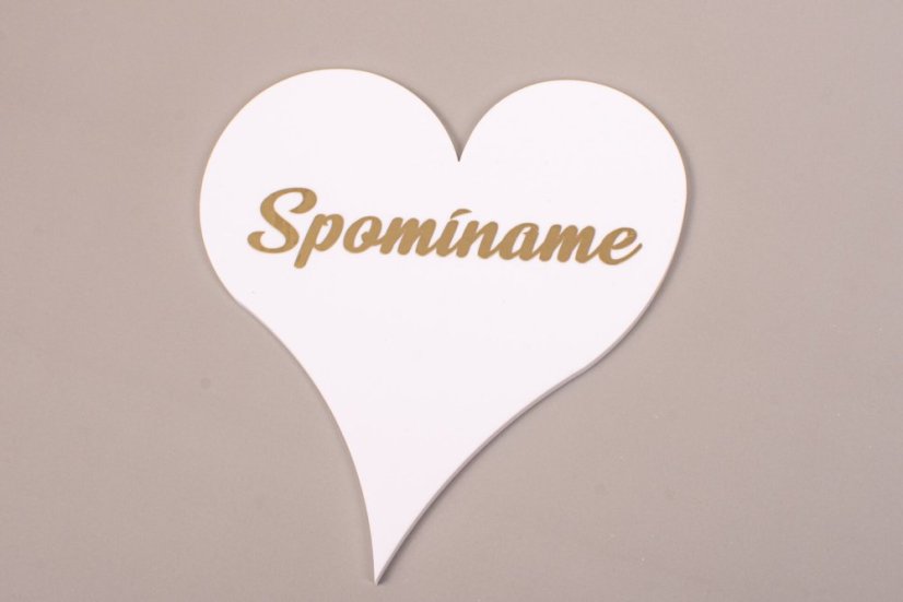 akrylové srdiečko spomíname