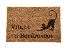 rohožka s menom a mačičkou