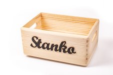 drevená darčeková bednička s menom