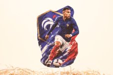 Futbalová dekorácia na tortu - Mbappe v národnom drese