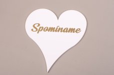 akrylové srdiečko spomíname
