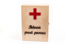 Darčeková drevená krabička s menom - Lekárnička