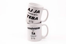 hrnček pre pár - nenávidím ťa, aj ja teba