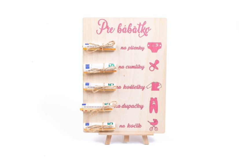 ako darovať peniaze na krstiny - tabuľka