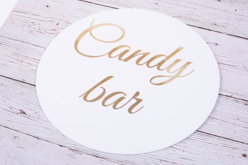 candy bar - akrylový kruh