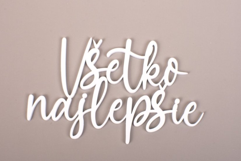 všetko najlepšie na tortu biely akryl