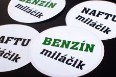 benzín miláčik, naftu miláčik nálepka na veko an auto