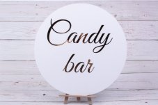 akrylová dekorácia Candy bar na stôl