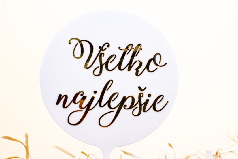 zapichovacia dekorácia na tortu všetko najlepšie