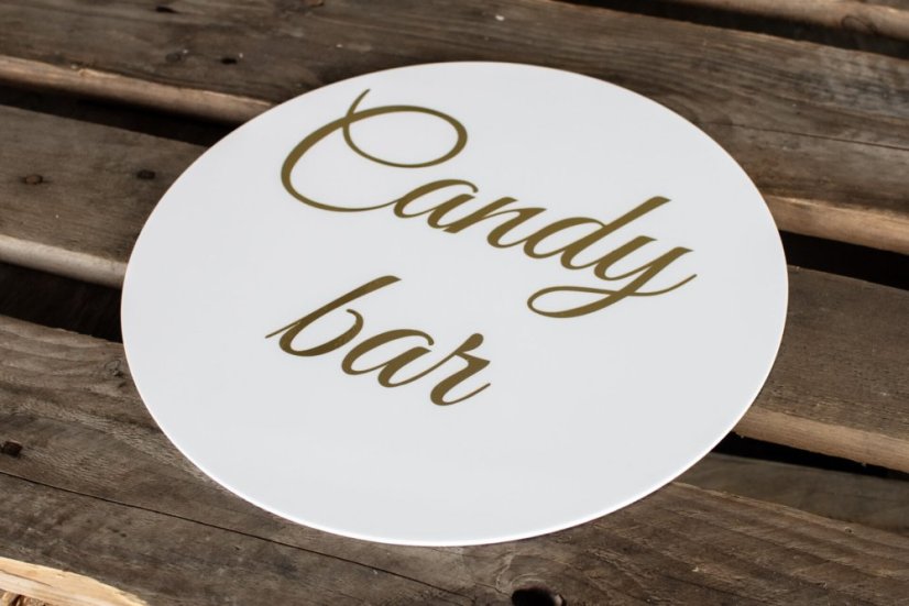 akrylová dekorácia na stôl, na candy bar