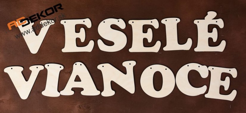 dreveny text vianoce