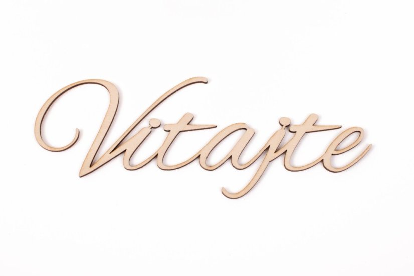 drevený text Vitajte na venček