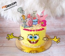 spongebob zápich na tortu