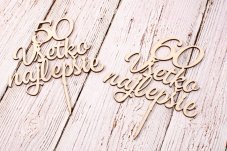 drevený zápich všetko najlepšie s číslom