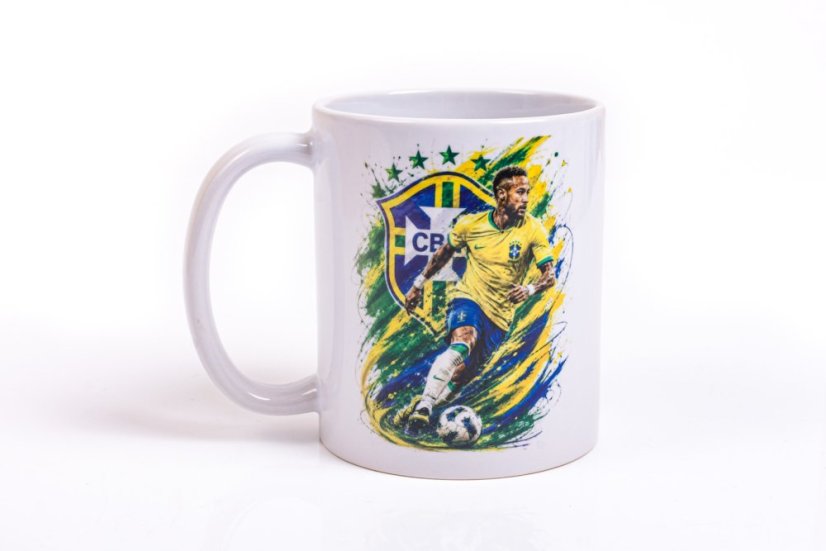 Futbalový hrnček s menom – Neymar v národnom drese