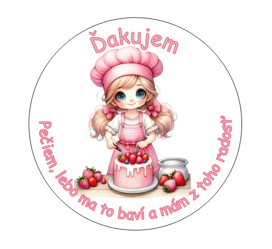 Nálepka na koláčiky pečiem, lebo ma to baví